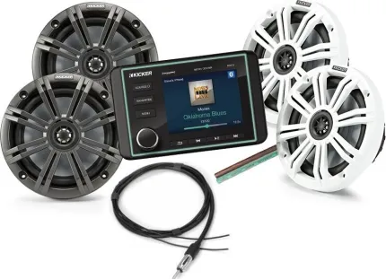Pack KMC5 + 4 Haut-parleurs 6.5'' Sport + Antenne 4x25Wr + 4x5m câble HP