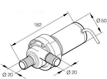 Pompe à eau D9W/D10W 12V ancien modèle