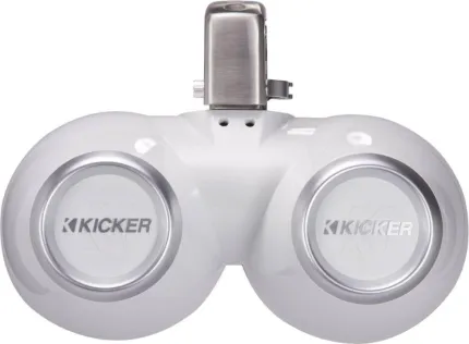 2 enceintes doubles 6.5'' - KMTDC 130W LED - Blanc - Montage barre