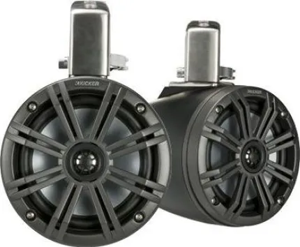 2 enceintes  6.5'' - KMTC 65W LED - Noir - Montage barre