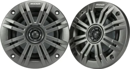 2x HP 4'' avec grilles blanches et grises charbon de 100 mm - 4 ohms - Série KM