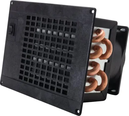 Aérotherme 1700W 12V SILENCIO Grille Noire avec interrupteur 2 vitesses
