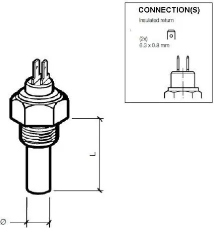 Capteur température 150°  1/4