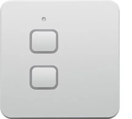 Clavier à 2 boutons en aluminium anodisé argenté, va-et-vient, dimmer et alimentation de 6 à 22Vdc