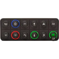 Clavier de commande Powerkey Pro à 12 touches RGB de Ø15mm, avec protocole CANopen, sans ses pastilles gravées