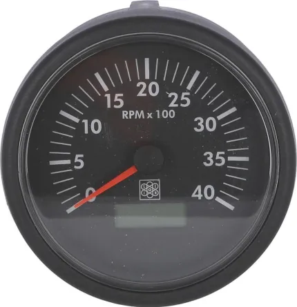 Compte-tours avec horamètre 100mm - 12/24V 0-4000 T/mn - Borne W