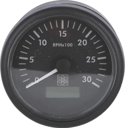 Compte-tours avec horamètre 85 mm - 12/24V 0-3000 Tr/min - Pick Up