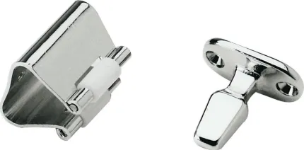 Crochet automatique de porte laiton chromé 25mm