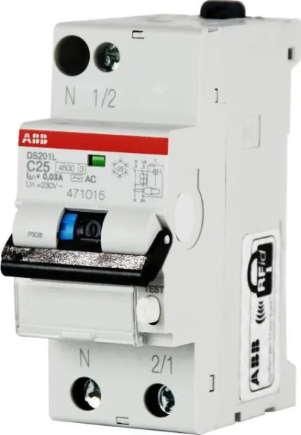 DISJ. DIFF. 25A 30mA Courbe C 1P+N