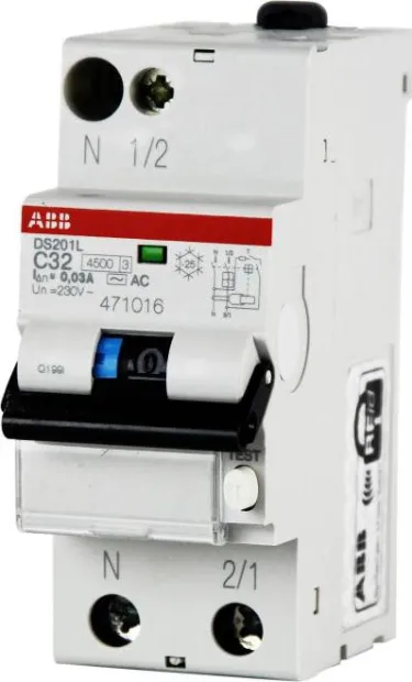 DISJ. DIFF. 32A 30mA Courbe C 1P+N