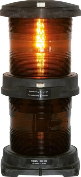 FEU DOUBLE SERIE 760 TOUT HORIZON JAUNE 360°, 24-230V