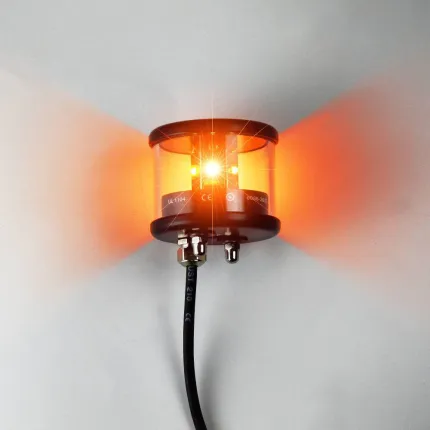 FEU LED SERIE 580 TOUT HORIZON JAUNE 360° carter noir