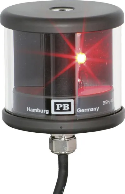 FEU LED SERIE 580 BABORD 112.5° carter noir