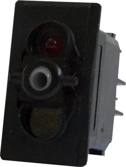 INTERRUPTEUR POUSSOIR ON-OFF-MOM 1 PÔLE LUMINEUX 12/24V