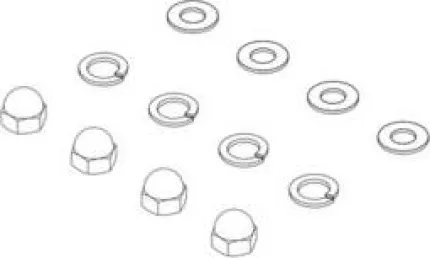 Kit écrous & rondelles pour antenne Radar Poutre HALO® Open Array