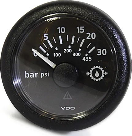 Manomètre 12/24V 30 bars / 435 psi