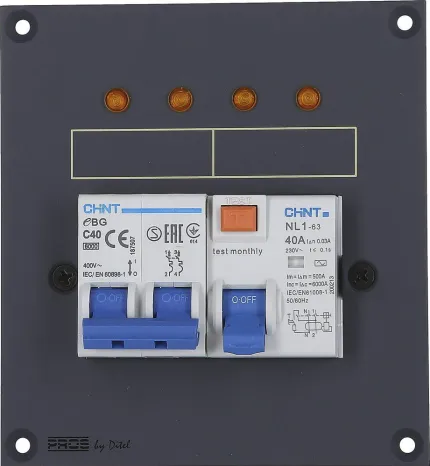 Module magnétothermique 2 pôles + diff. 40A 30mA
