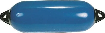 Pare-battage cylindrique bleu / 2 anneaux noirs Ø120 x L450mm