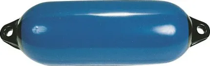 Pare-battage cylindrique bleu / 2 anneaux noirs Ø120 x L450mm