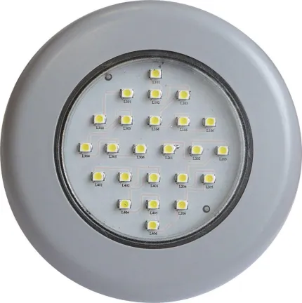 Plafonnier 24 LED - 12V - Ø 100mm - IP67