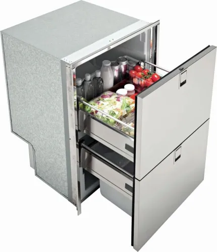 Réfrigérateur 2 tiroirs 160L Inox Clean Touch 12/24V