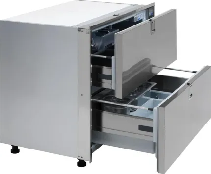 Réfrigérateur 2 tiroirs 190L Inox Clean Touch