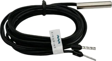 Sonde température NTC 10k 1% avec câble 1m étanche + connecteur et étui inox pour plage de -13 à 105°C