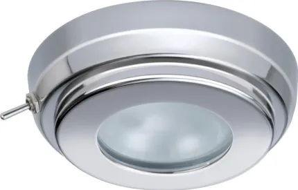 Spot halogène Ø77mm TOM S inox 12V 10W - interupteur