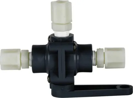 Vanne 3 voies en L 6x8mm