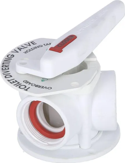 Vanne 3 voies manuelle en nylon blanc