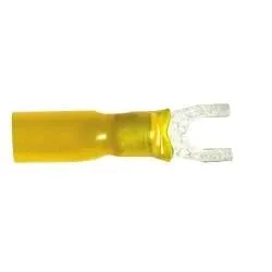 20 x cosse fourche 5 jaune étanche - Thermo-rétractable