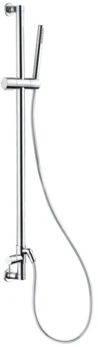 Barre de douche chromée avec mitigeur