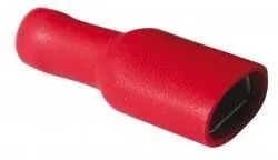 Boîte 100 cosse femelles  isolées 6.3mm rouge - standard