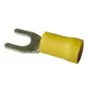 Boîte 100 cosses fourches 5mm jaune - standard