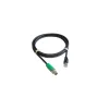 Câble adaptateur Ethernet RJ45 M vers prise M12-X Mâle 5m 