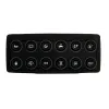 Clavier de commande Powerkey Pro V2 Lisse à 12 touches RGB de Ø15mm, avec protocole J1939, sans ses pastilles gravées