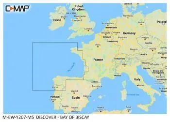 Carte C-MAP® Discover™ Golfe de Gascogne