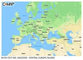 Carte C-MAP® Discover™ Europe Centrale Eaux Intérieures