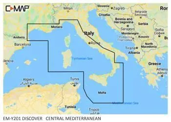 Carte C-MAP® Discover™ Méditerranée Centrale