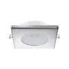 Downlight LED carré - BRYAN 2W 9-32Vdc - Inox poli - Blanc naturel - 100° - IP40