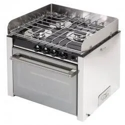 Gazinière inox 3 feux avec four de 30L