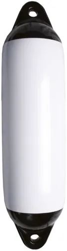 Pare-battage cylindrique blanc / 2 anneaux noirs Ø150 x L580mm