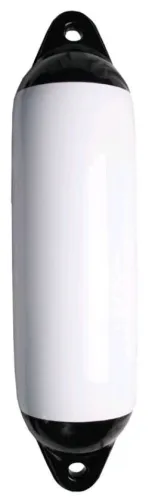 Pare-battage cylindrique blanc / 2 anneaux noirs Ø210 x L620mm