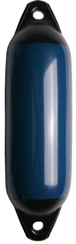 Pare-battage cylindrique bleu / 2 anneaux noirs Ø180 x L600mm