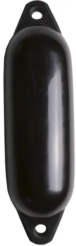 Pare-battage cylindrique noir / 2 anneaux noirs Ø150 x L580mm