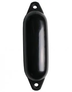 Pare-battage cylindrique noir / 2 anneaux noirs Ø180 x L600mm