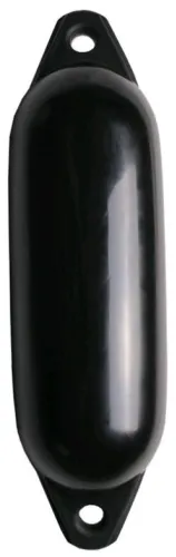 Pare-battage cylindrique noir / 2 anneaux noirs Ø240 x L700mm