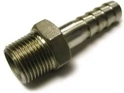 Raccord cannelé mâle inox 3/8'' 12mm