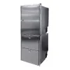 Réfrigérateur COMBI LINE 320L (160+95+65L) face inox - charnières à droite