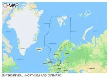 Carte C-MAP® Reveal™ Mer du Nord & Danemark